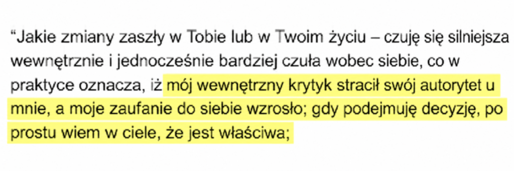opinia po kursie Działania w Rytmie Duszy - grażyna a. adamska
