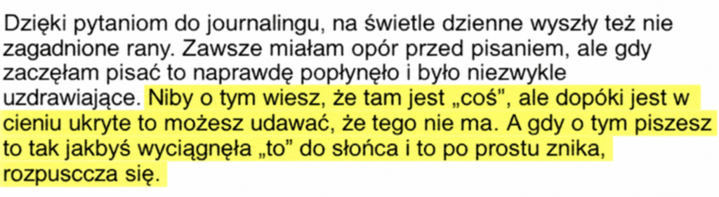 opinia po kursie Działania w Rytmie Duszy - grażyna a. adamska